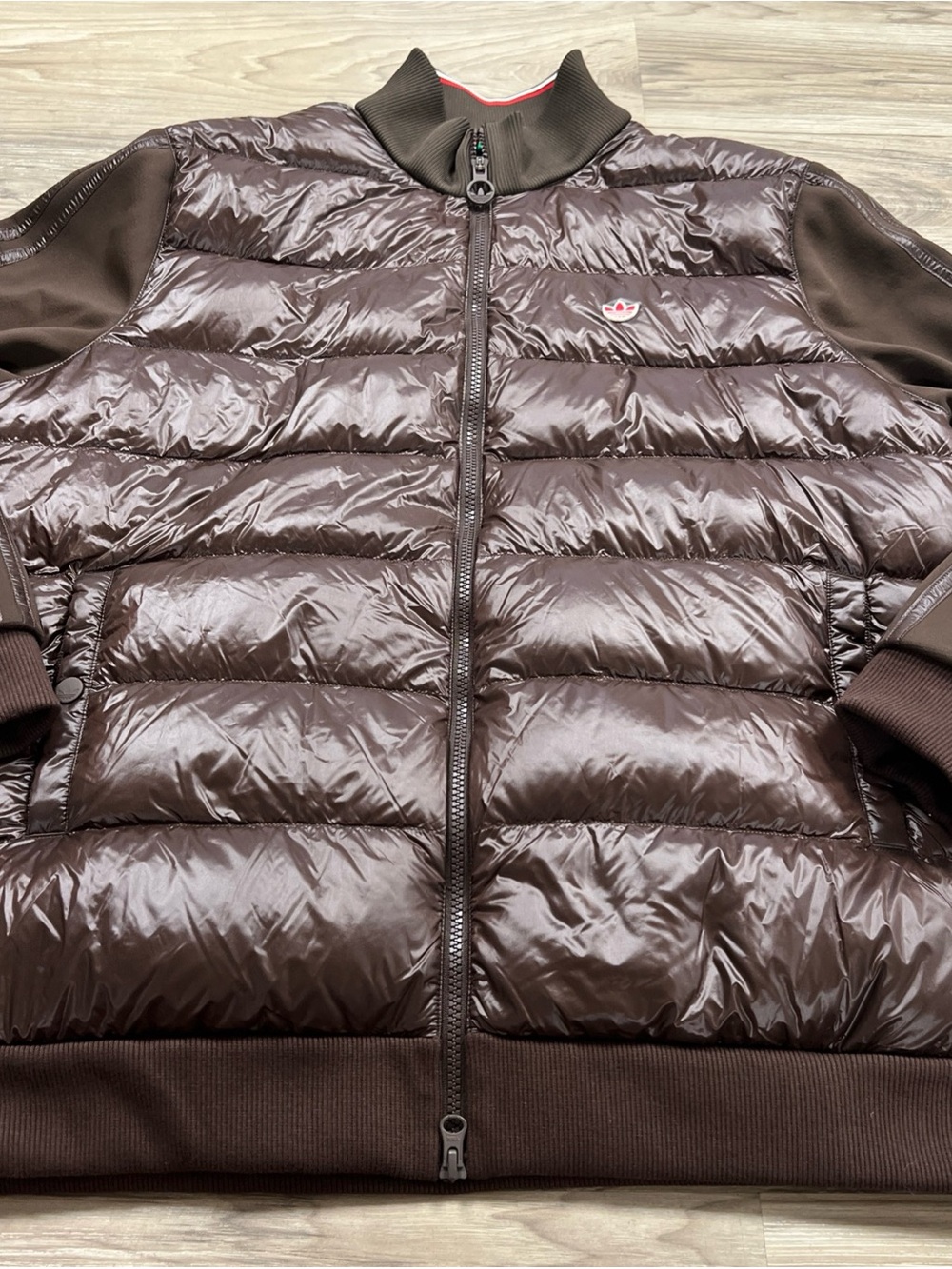 Adidas Originals Down Jacket Goose Dark Brown Men’s Size Large JN9727 $280 NWT